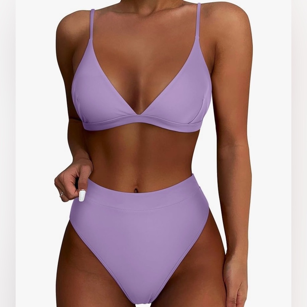 NEW Womens Push Up Bikini Swimsuit - Clasp Closure
Lavender Purple Size Small